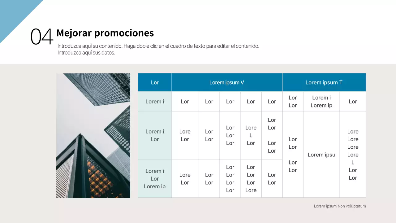 Plan de empresa azul-verde y gris para la reorganización del sistema de evaluación del personal de Mirigroup Plan de empresa