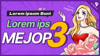 Concepto de ilustración de cómic en púrpura Miniatura de YouTube