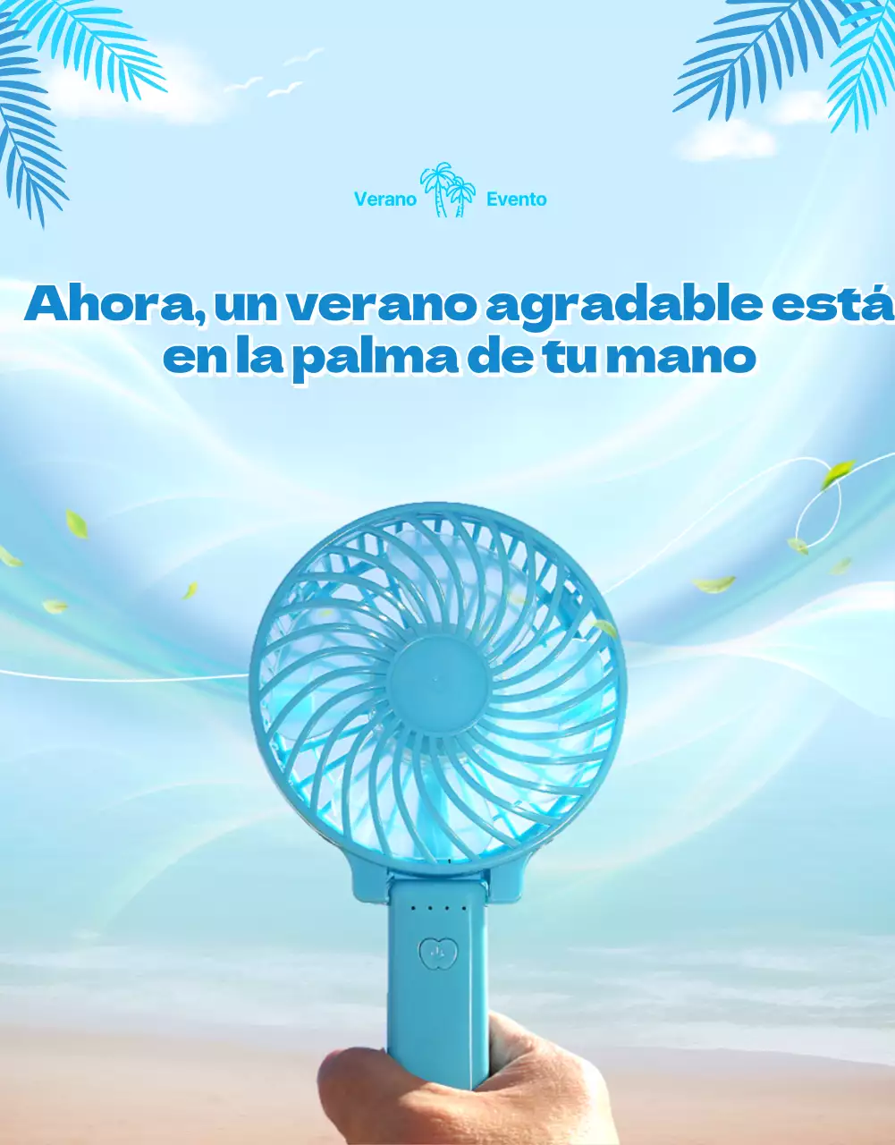 Cómo utilizar el miniventilador cool blue summer