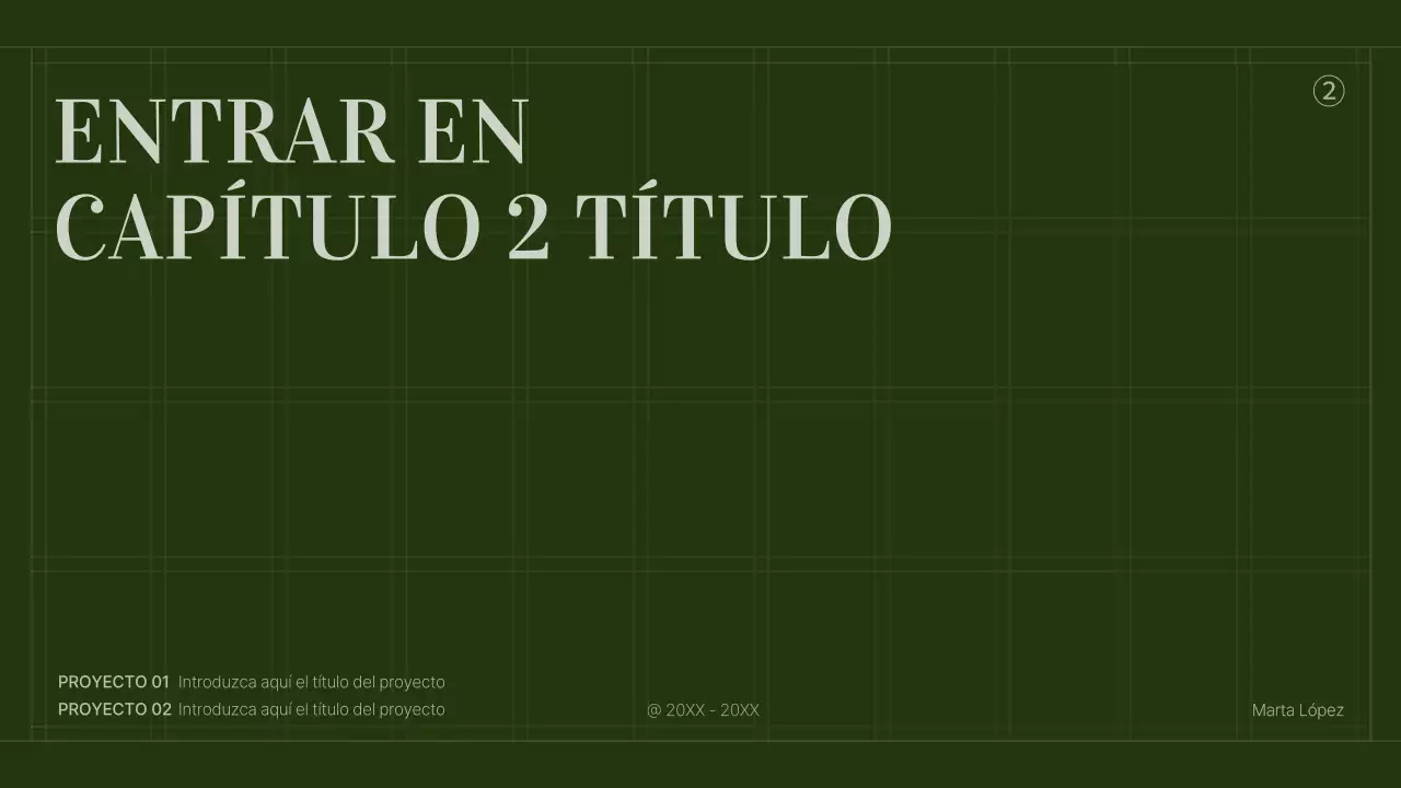 La cartera de un vendedor de contenidos con un concepto de cuadrícula simple y verde