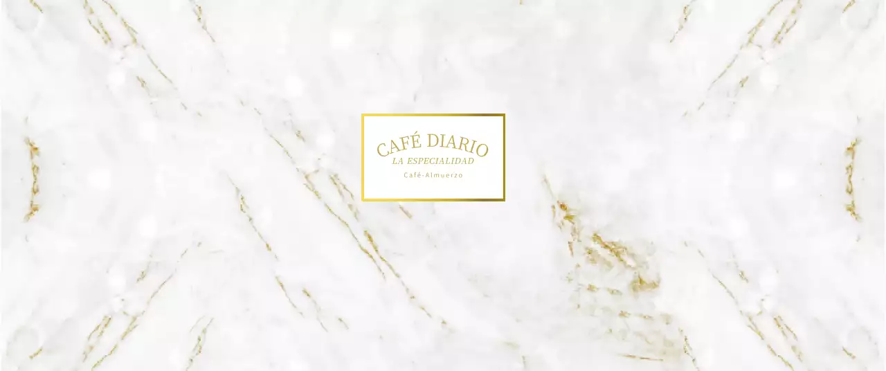 Para una cafetería de lujo en dorado y blanco