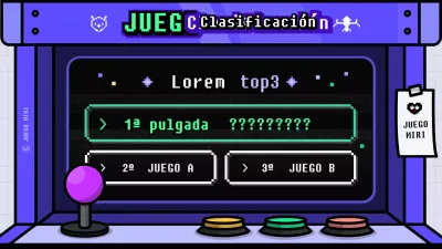 Clasificación de los juegos arcade azules y verdes