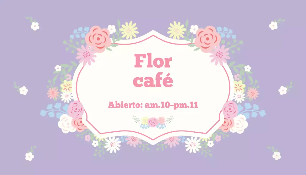 Café con flores