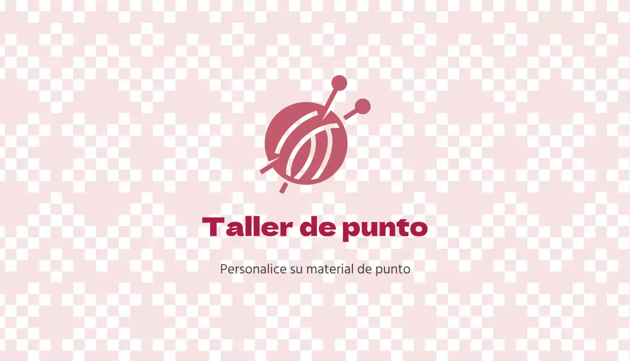 Tarjeta de visita autoilustrada de taller de punto