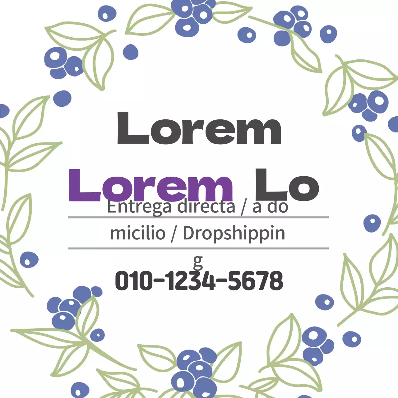 Púrpura ilustración acuarela granja de productos