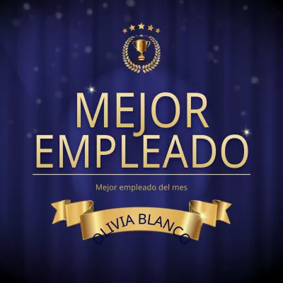 Un concepto azul y dorado para la ceremonia de entrega de premios