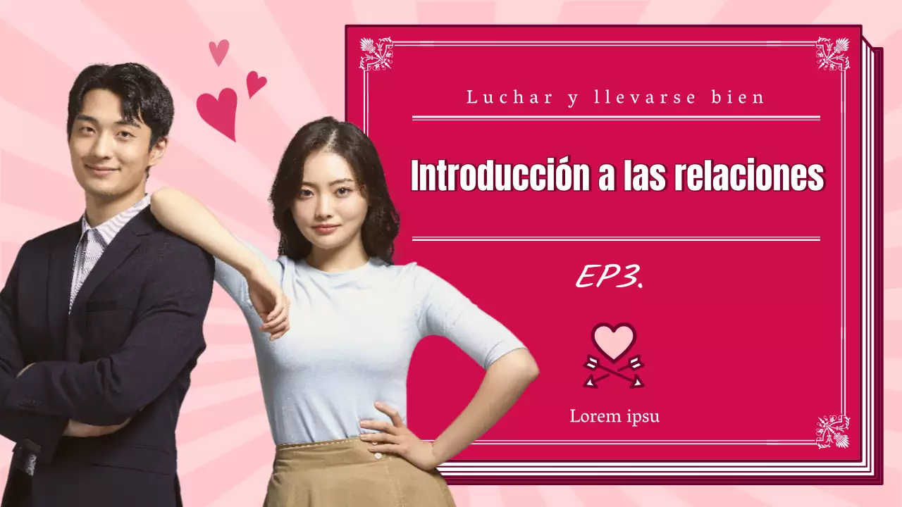 Ilustración rosa de la cubierta del libro y foto de pareja destacada Introducción a los estudios románticos