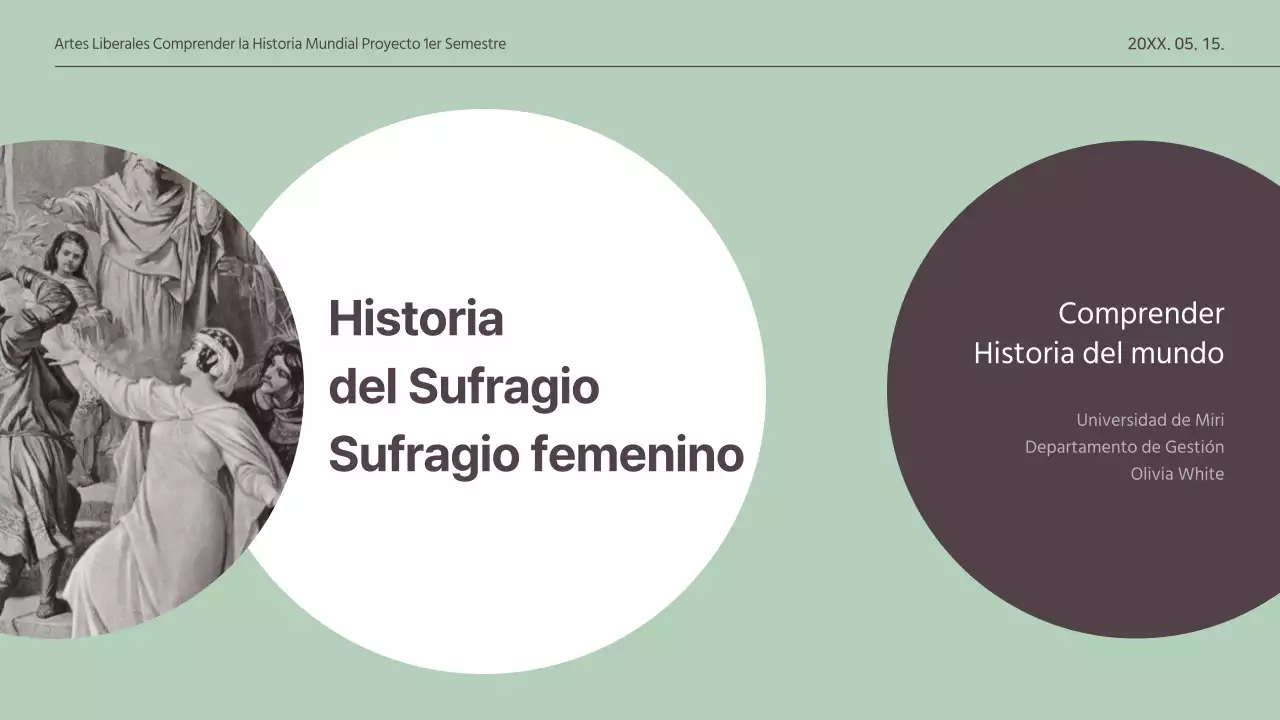  Presentación de un concepto atenuado para una tarea global sobre el sufragio femenino