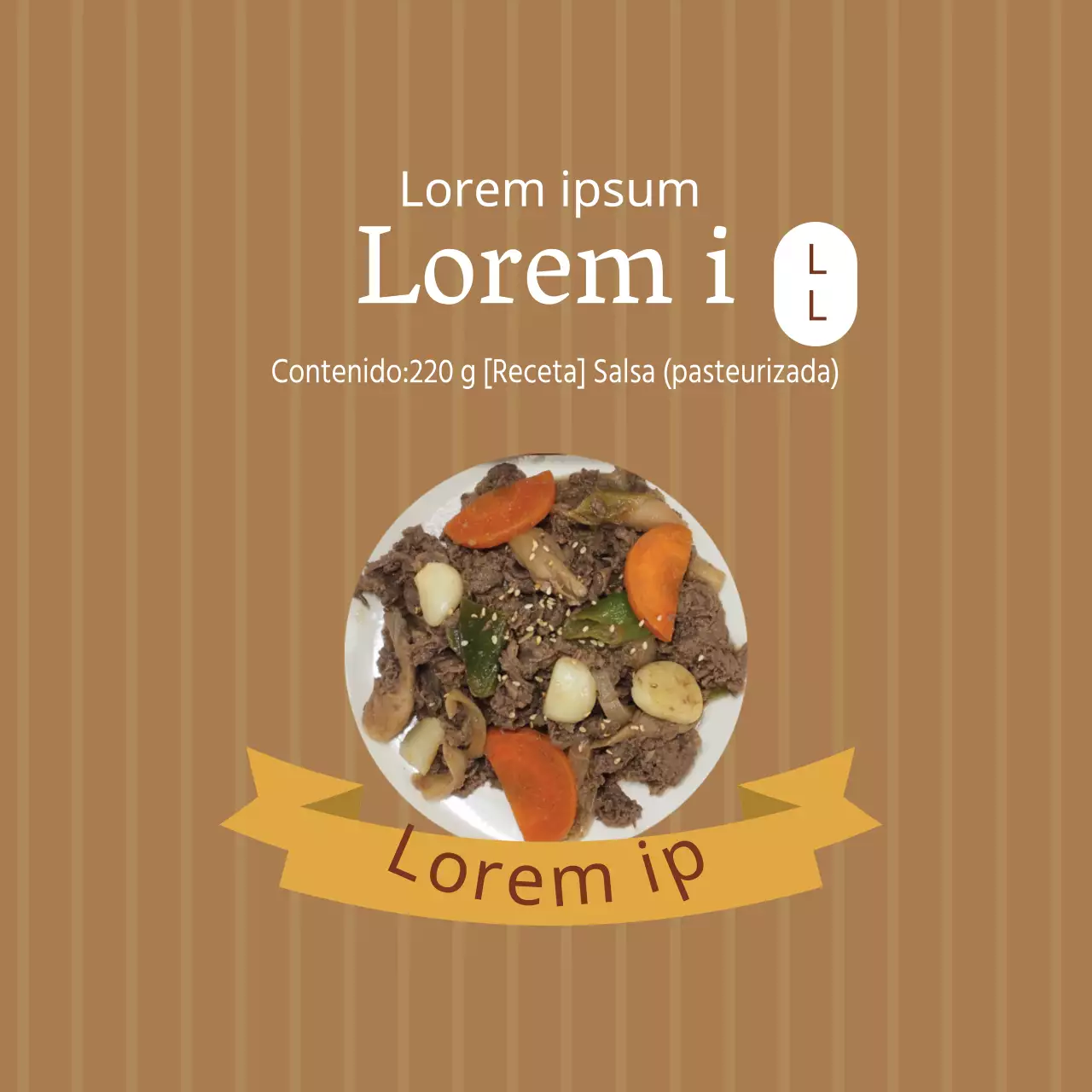 Etiqueta Vintage Food Salsa Teriyaki