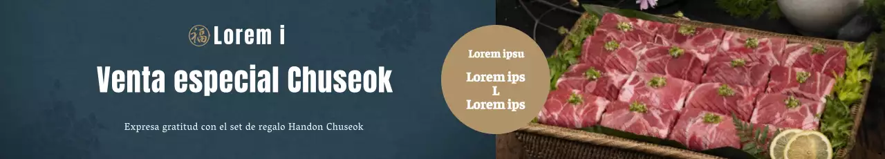 Estandarte de regalo Han Don Azul Marino Dorado