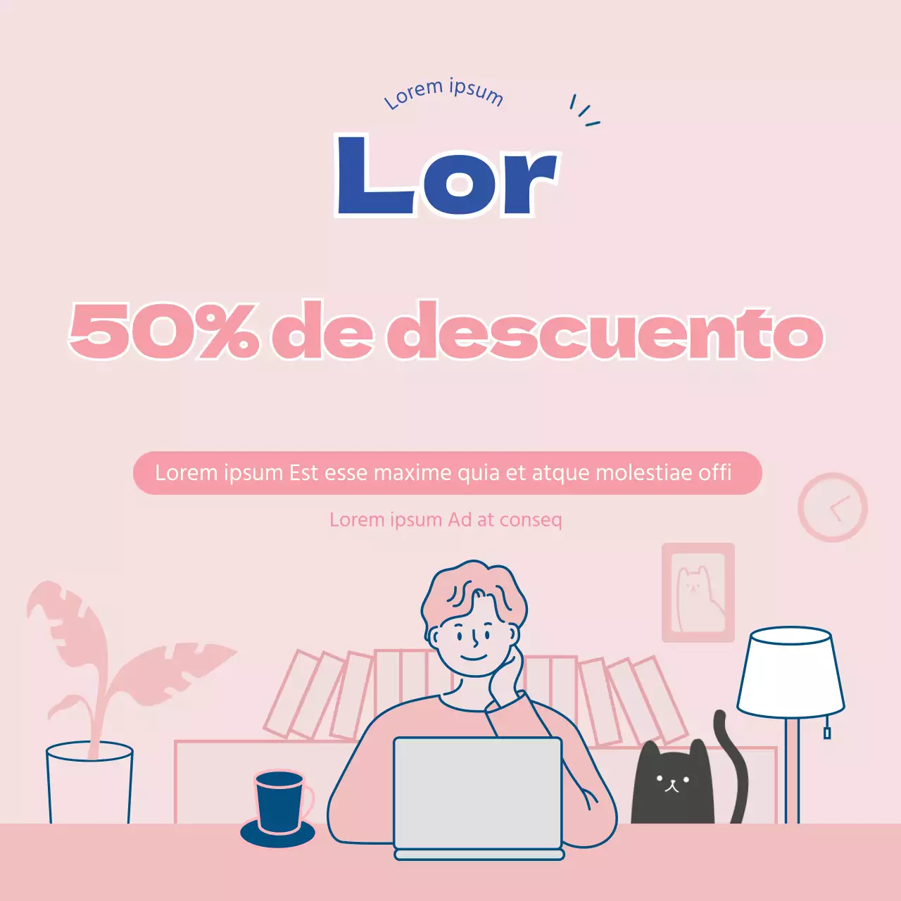 Banderola rosa de venta en ziplock