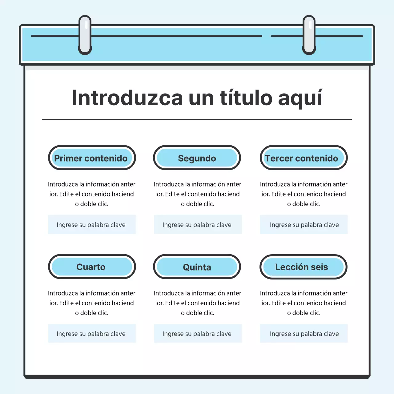 Light Blue Note Concept Tarjeta con bonitas ilustracionesNoticias