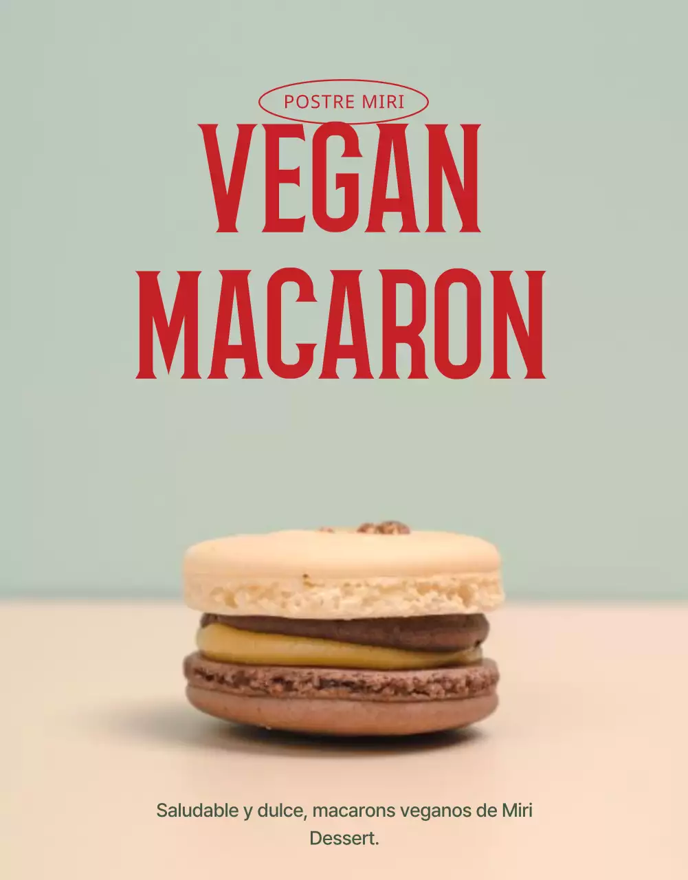 Presentamos el Fondo Vegano para Macarons de Menta y Rojo