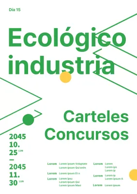 Verde y blanco, anuncio de concurso básico de la industria verde