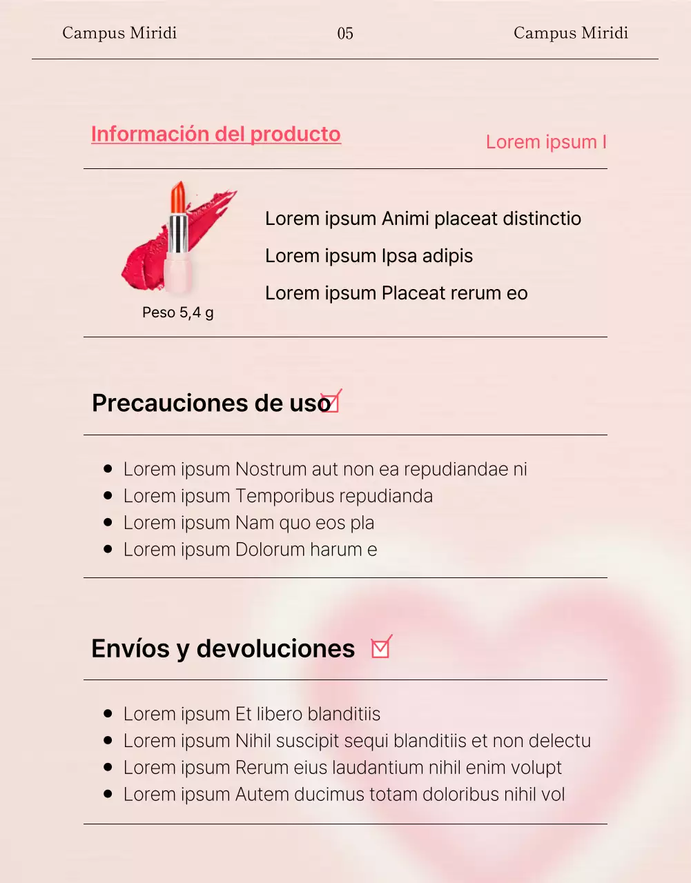 Página de lanzamiento de belleza en la que se destacan modelos de pintalabios rosas y conceptos de Instagram