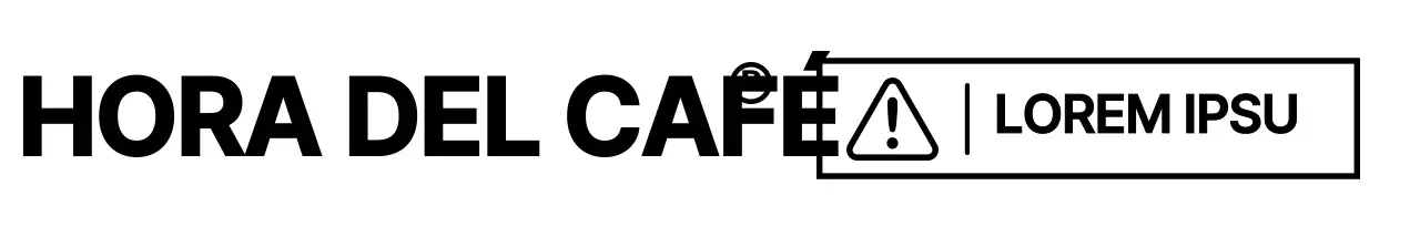 Cafetería sencilla y limpia estilo pegatina de mensajería en negro