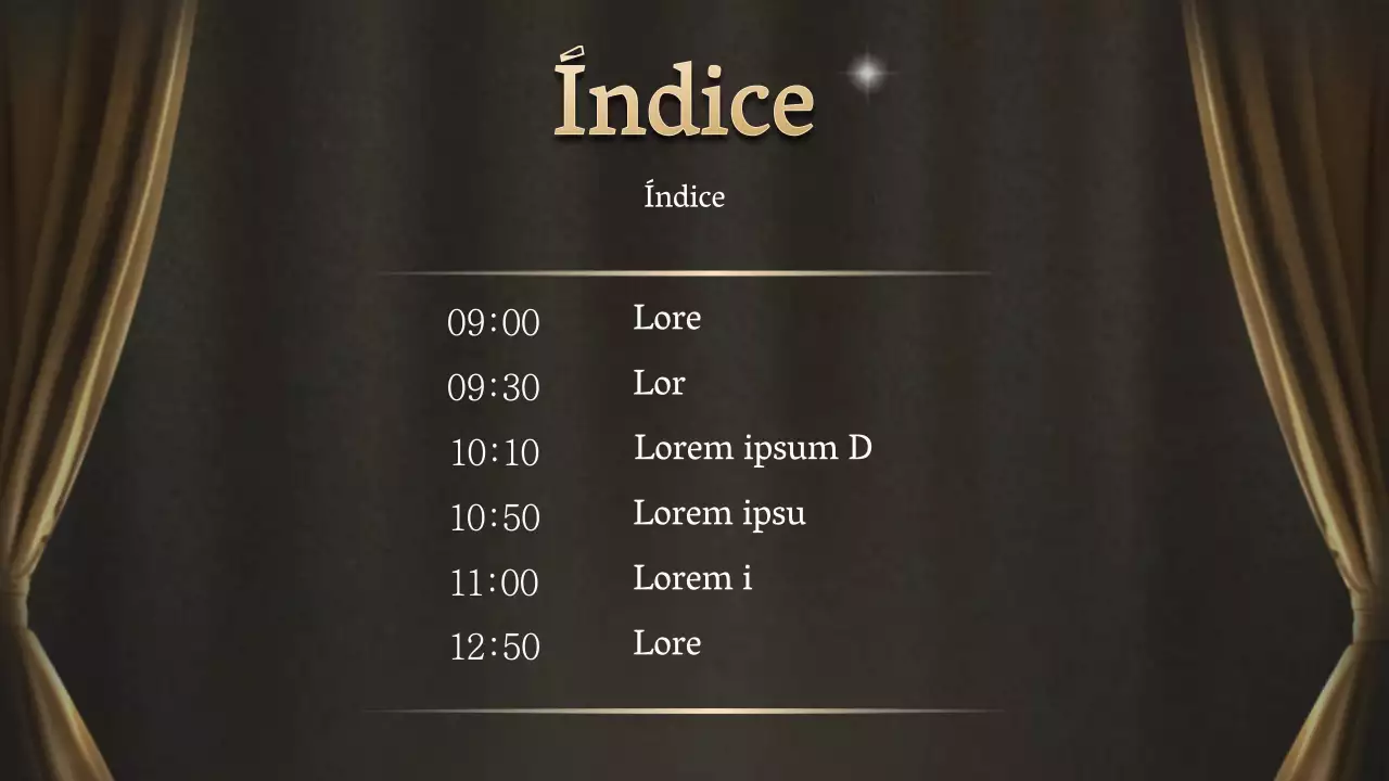 Una velada conceptual de entrega de premios en oro y negro