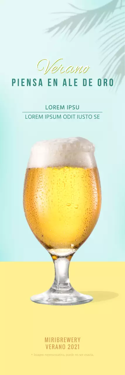 Cartel sencillo de cerveza artesanal