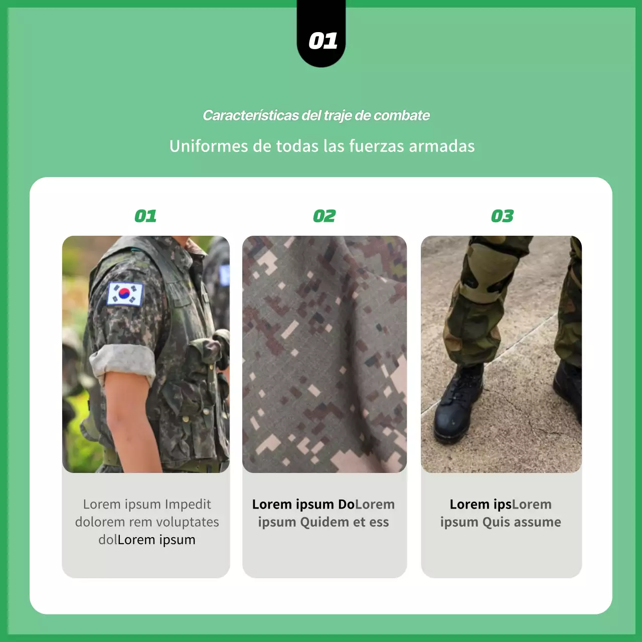  verde lindo soldado ilustración club universitario promocional soldado cardnews