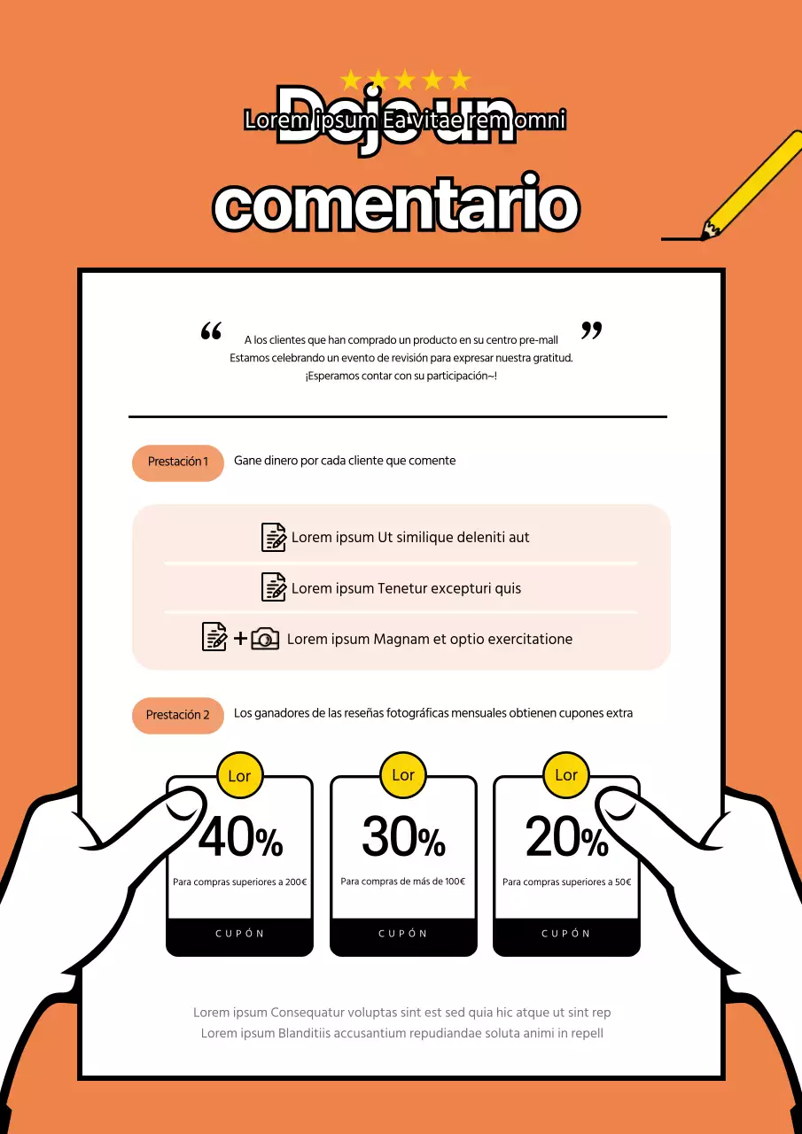 Naranja Amarillo Evento de revisión de líneas limpias