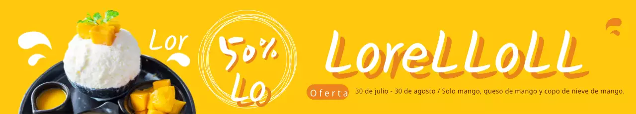 Descuento en agua helada de mango