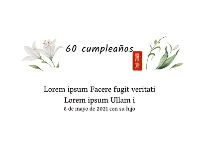 Letra blanca ilustrada resaltada Etiqueta tradicional de agradecimiento sencillo