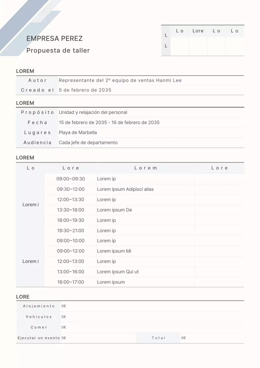 Documentos de planificación azules