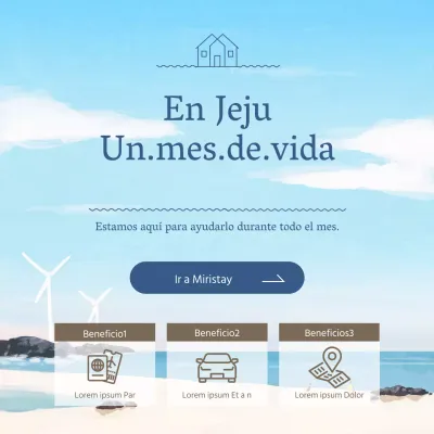 Evento Jeju Hanmalsalgi con fondo azul de ilustración emocional