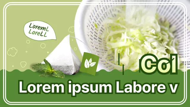 Tema de lavado de coles con imágenes de color oliva