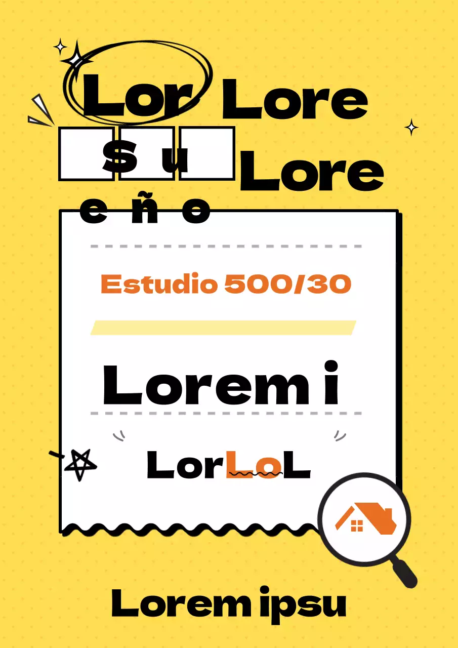 Promocione su propiedad en venta con un aspecto manuscrito en amarillo y negro