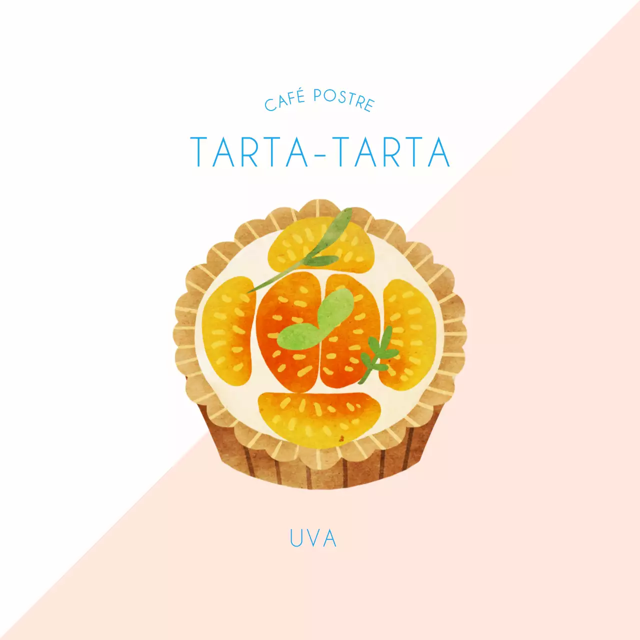 Pegatinas ilustradas para postres de pomelo