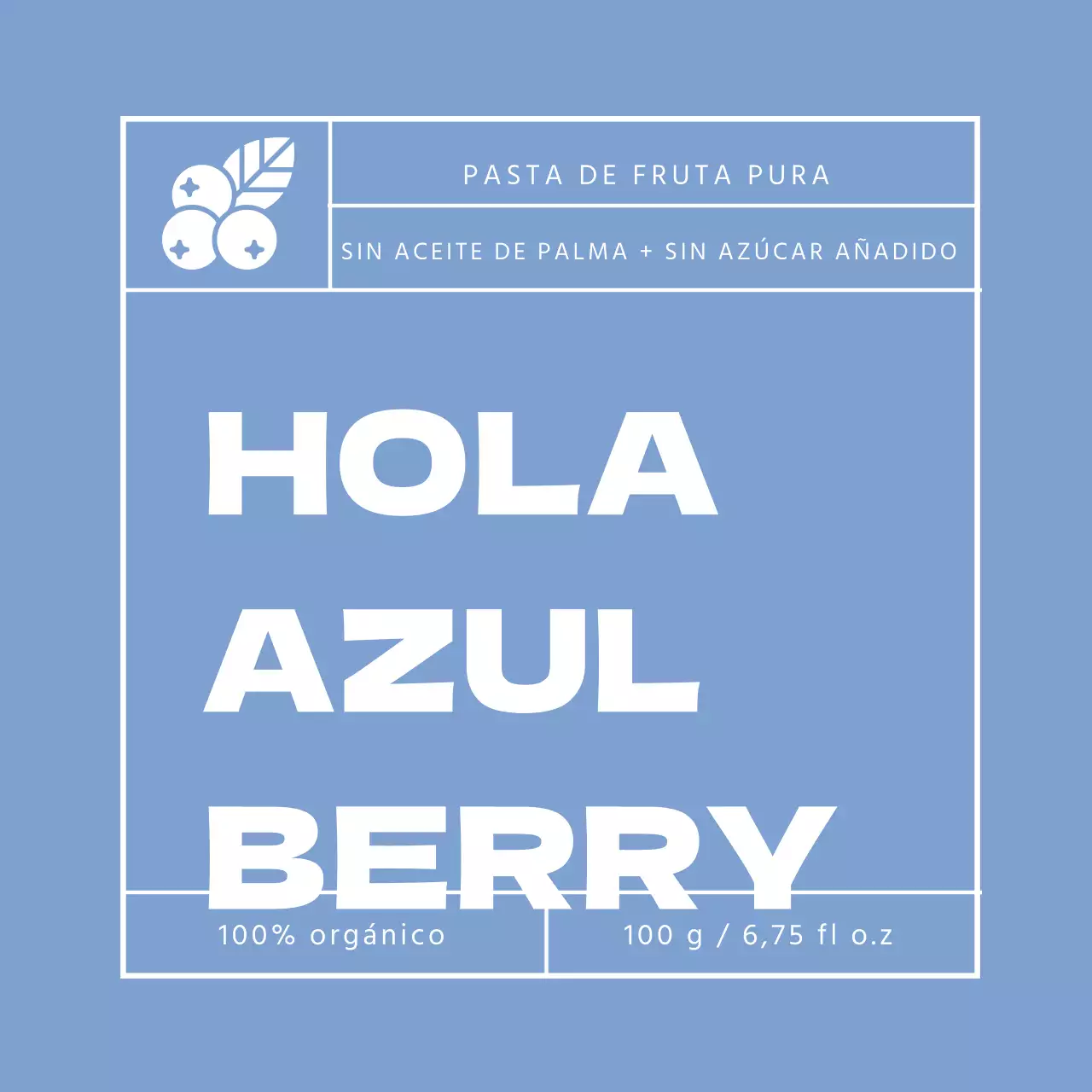 Etiqueta de mermelada de arándanos