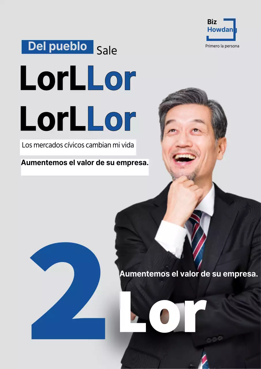 Folleto electoral sencillo en gris y azul