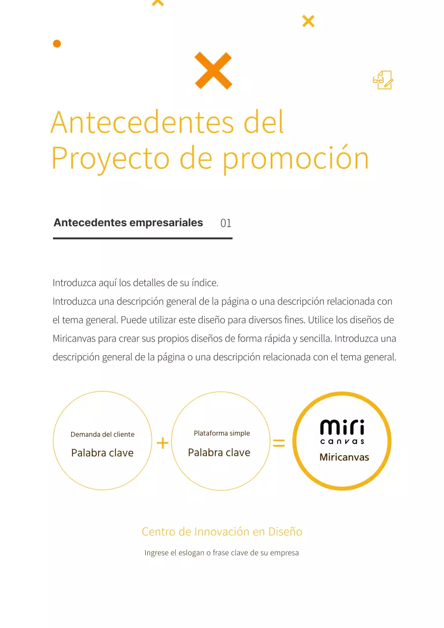 Propuesta de marketing empresarial sencilla y fresca en amarillo y marrón