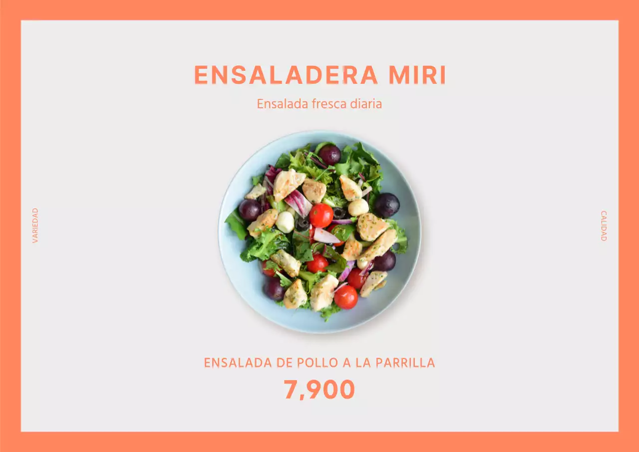 Cartel de la calle de la ensalada de naranja