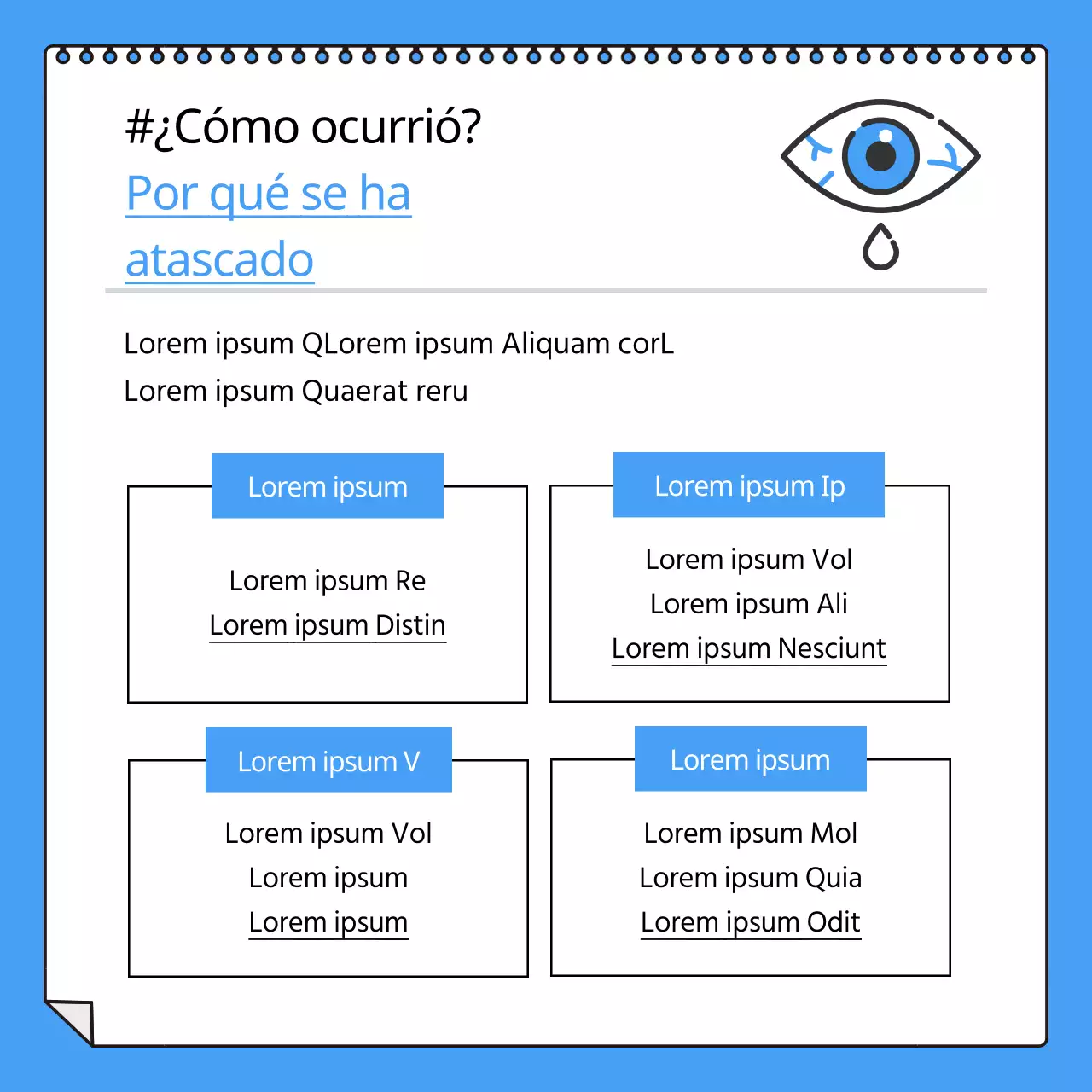 Conjuntivitis azul y blanca CardNews