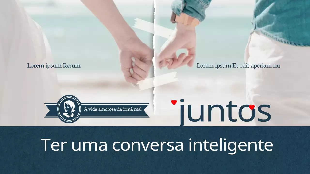 Fotografias a azul e branco realçam o canal de conselhos sobre relações