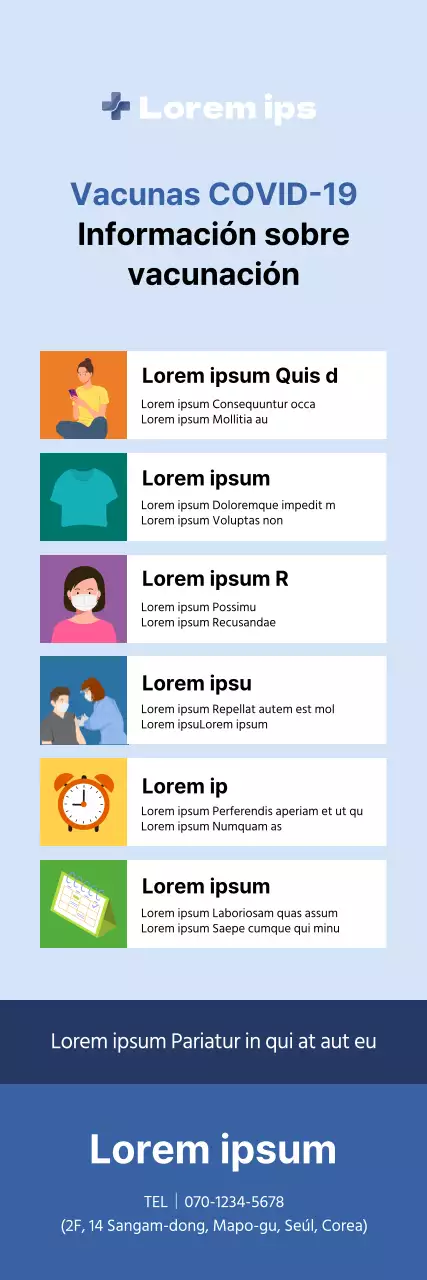 Coronavirus Vaccination X-banner con cuadros e ilustraciones en color