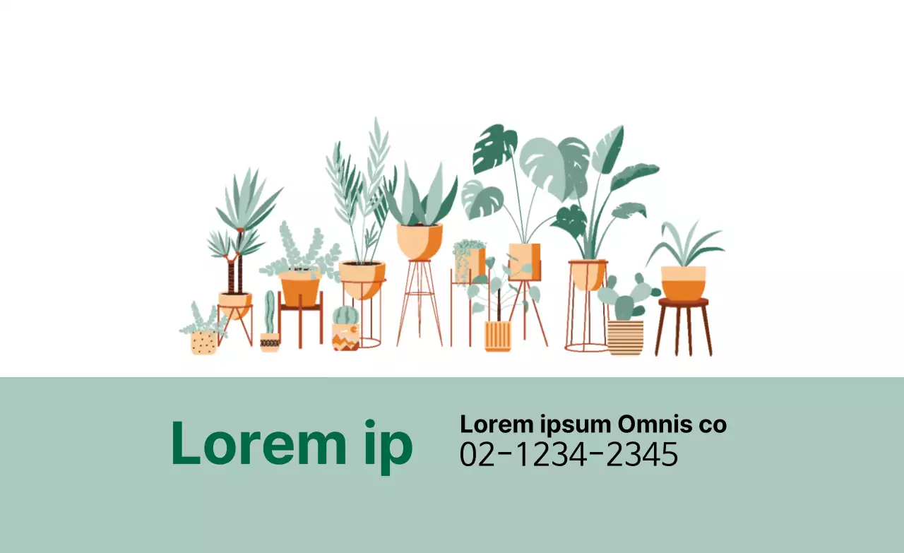 Ilustración verde Bonito jardín botánico primaveral