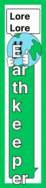 Promociona una campaña medioambiental con una simpática ilustración de la Tierra en blanco y verde.