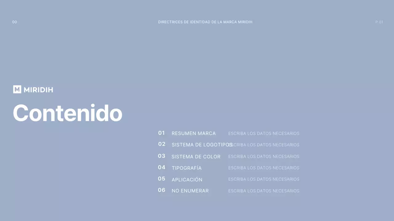 gris oscuro azul claro gridconcept simple branding guideline
