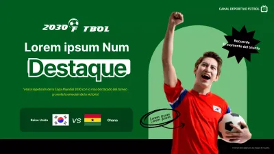 Mechas de fútbol sencillas en verde y negro