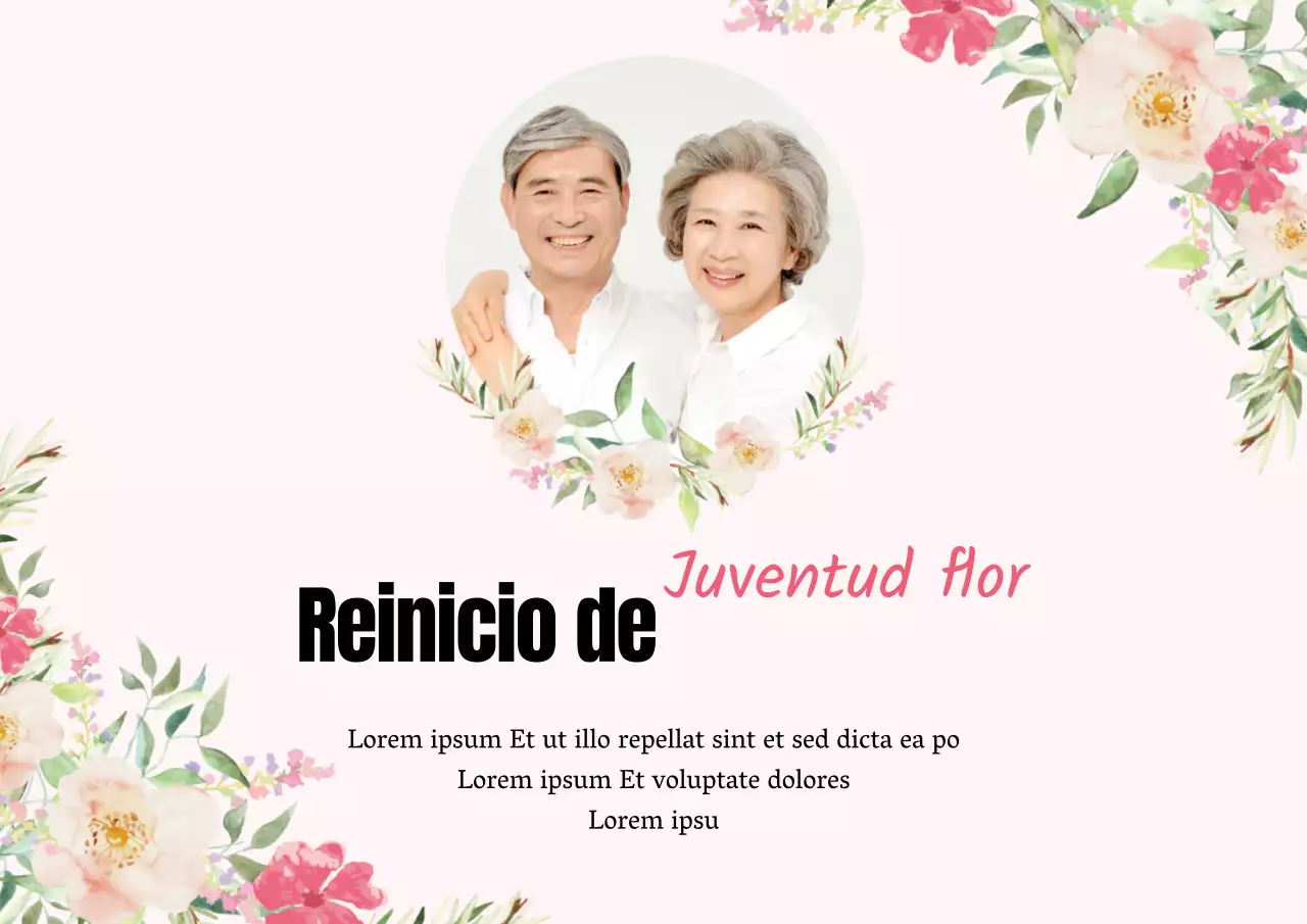 Las letras ilustradas en rosa destacan la fiesta oriental de bienvenida