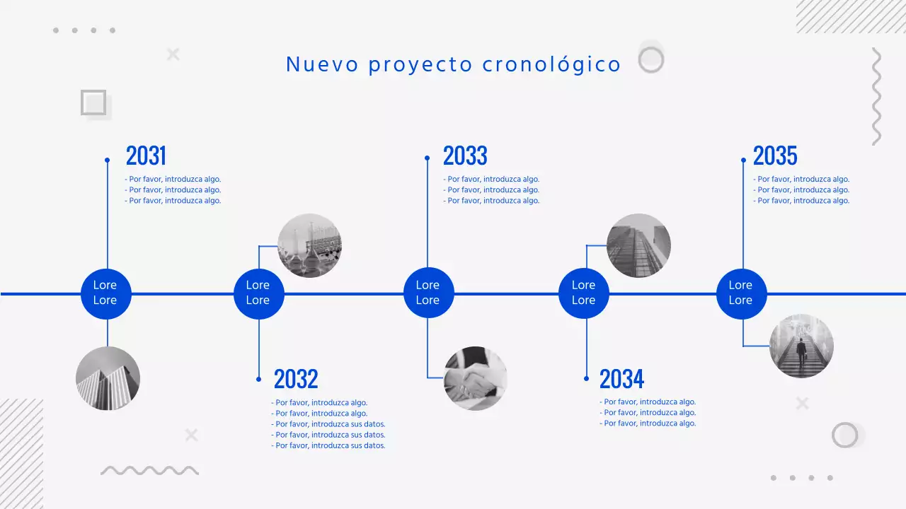 Grey Blue Timeline Project Infografía Historia de la empresa NUEVO PROYECTO TIMELINE