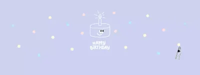 Portavasos fiesta de cumpleaños morado pastel