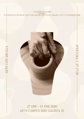 Silueta de cerámica Cartel de la exposición de graduación del Departamento de Cerámica