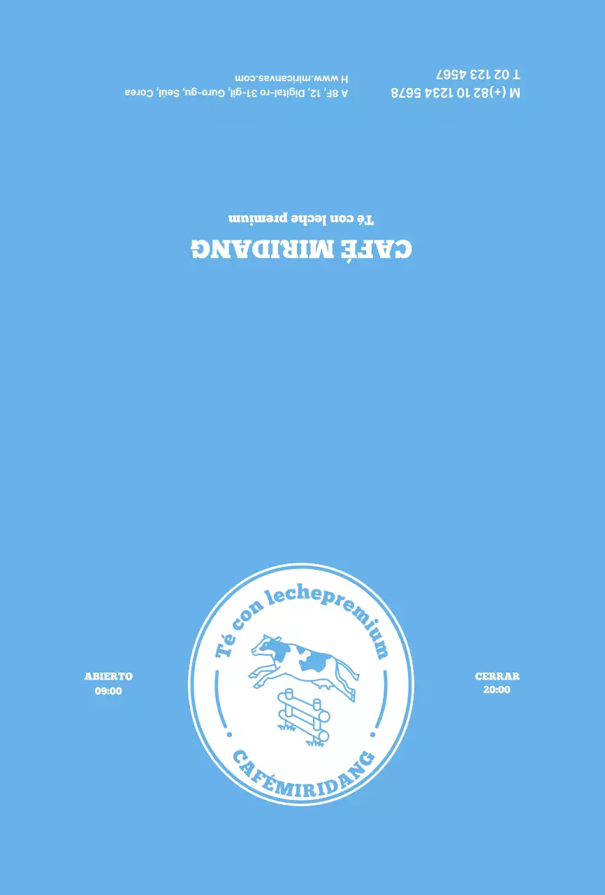 Azul claro lindo café ilustrado tarjeta postal sellada con sellos