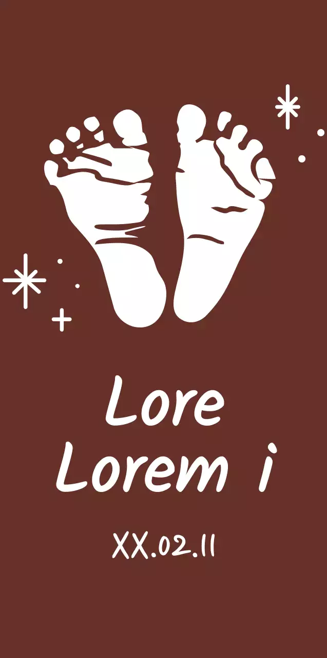 Un recuerdo sentimental de piedra con la huella de un bebé en marrón y blanco