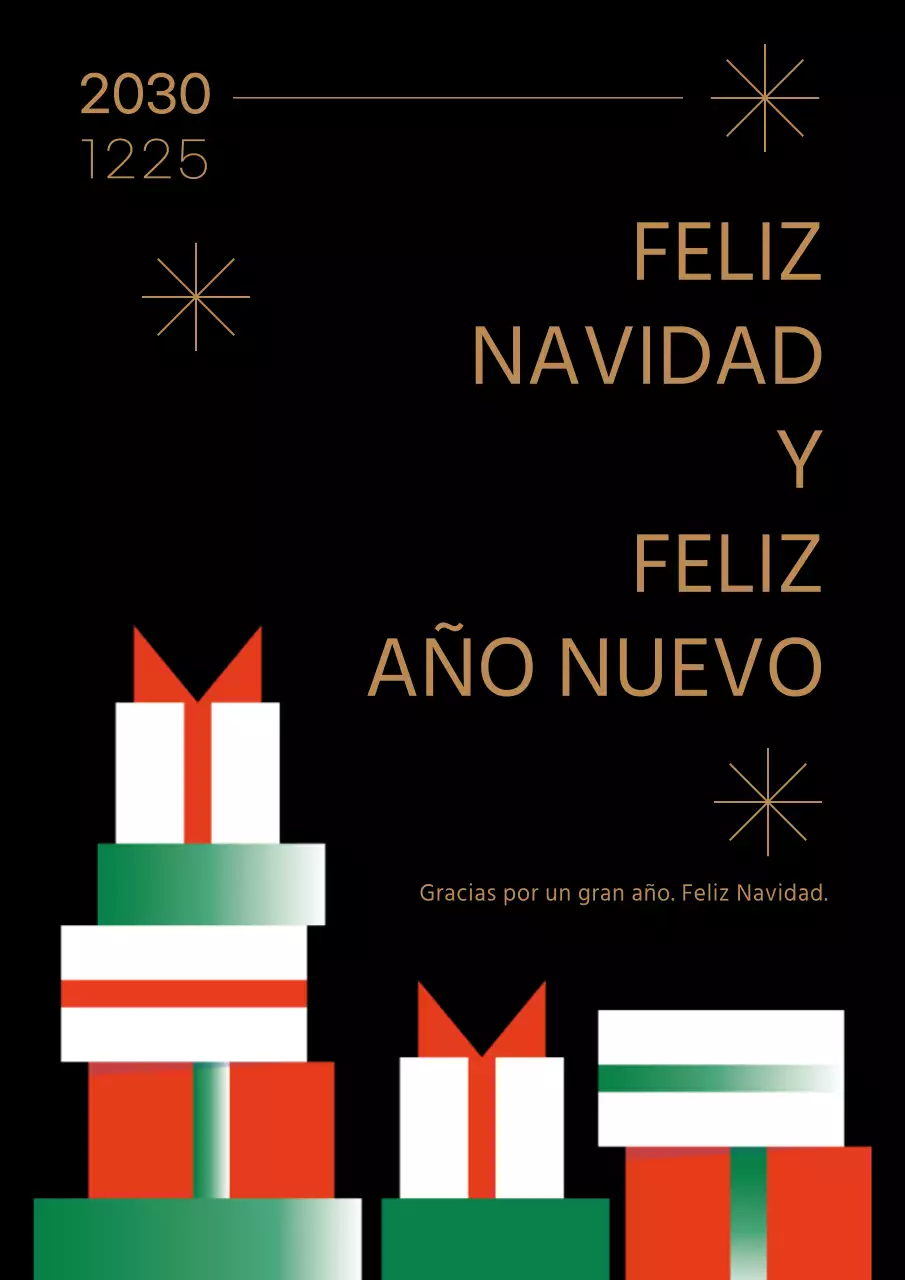 Cartel de Navidad en negro