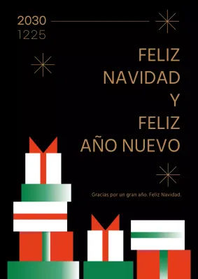 Cartel de Navidad en negro